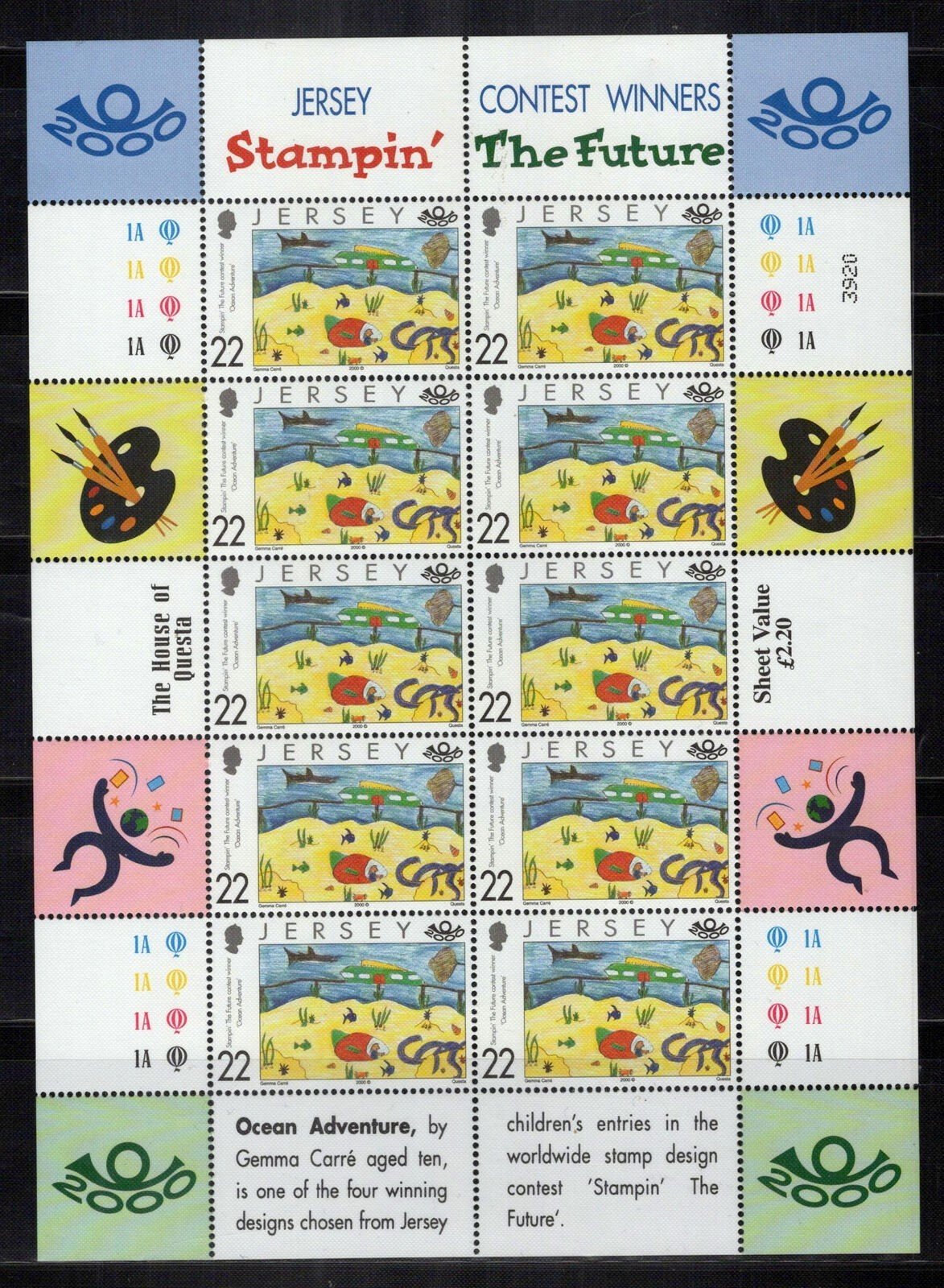 Jersey 937-940 MNH Children's Art Contest Winners ZAYIX 0324L0098M