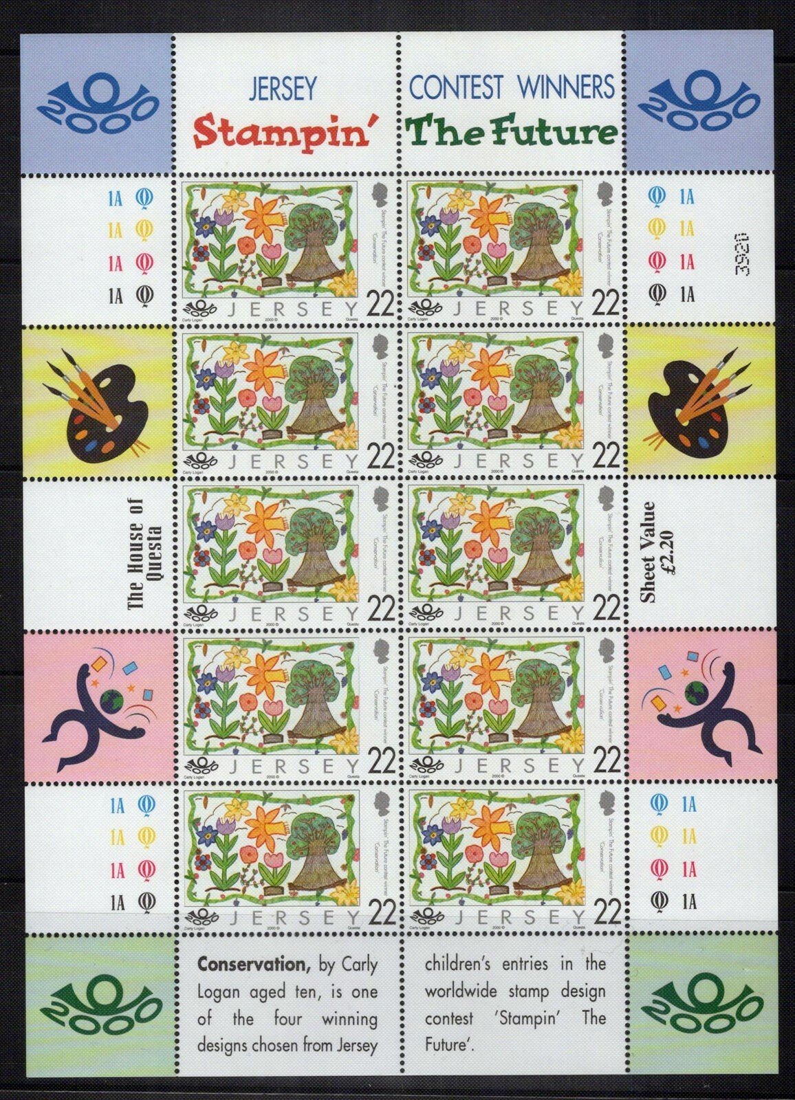 Jersey 937-940 MNH Children's Art Contest Winners ZAYIX 0324L0098M