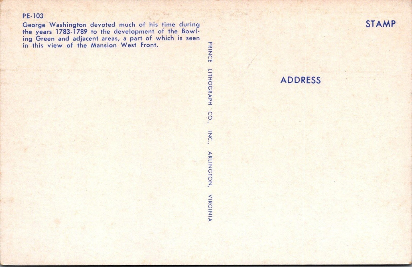 Bowling Green Mount Vernon VA George Washington Home Postcard ZAYIX 102022PC67