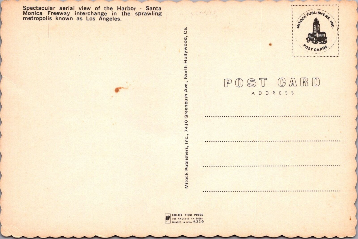ZAYIX Postcard Man Dig Those Crazy Los Angeles Freeways Wavy Sides 102022-PC58