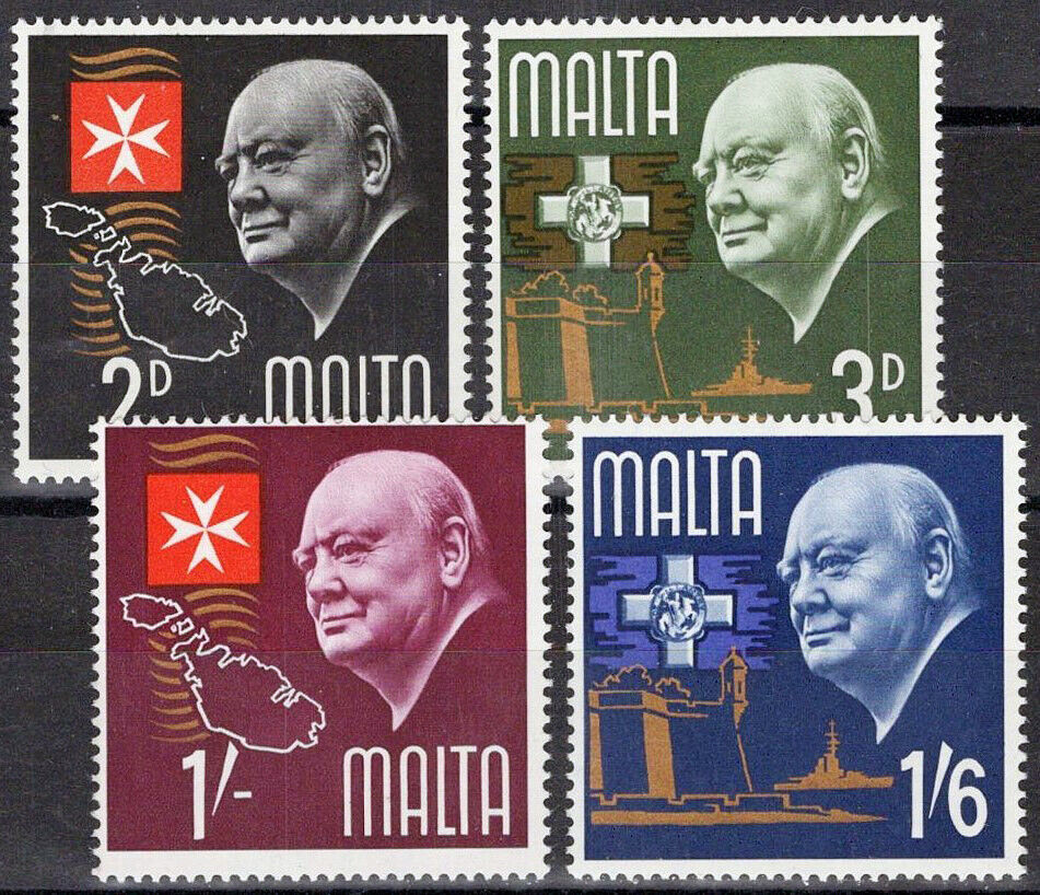 Malta 344-347 MNH Winston Churchill Warships George Cross Zayix 073122S05M
