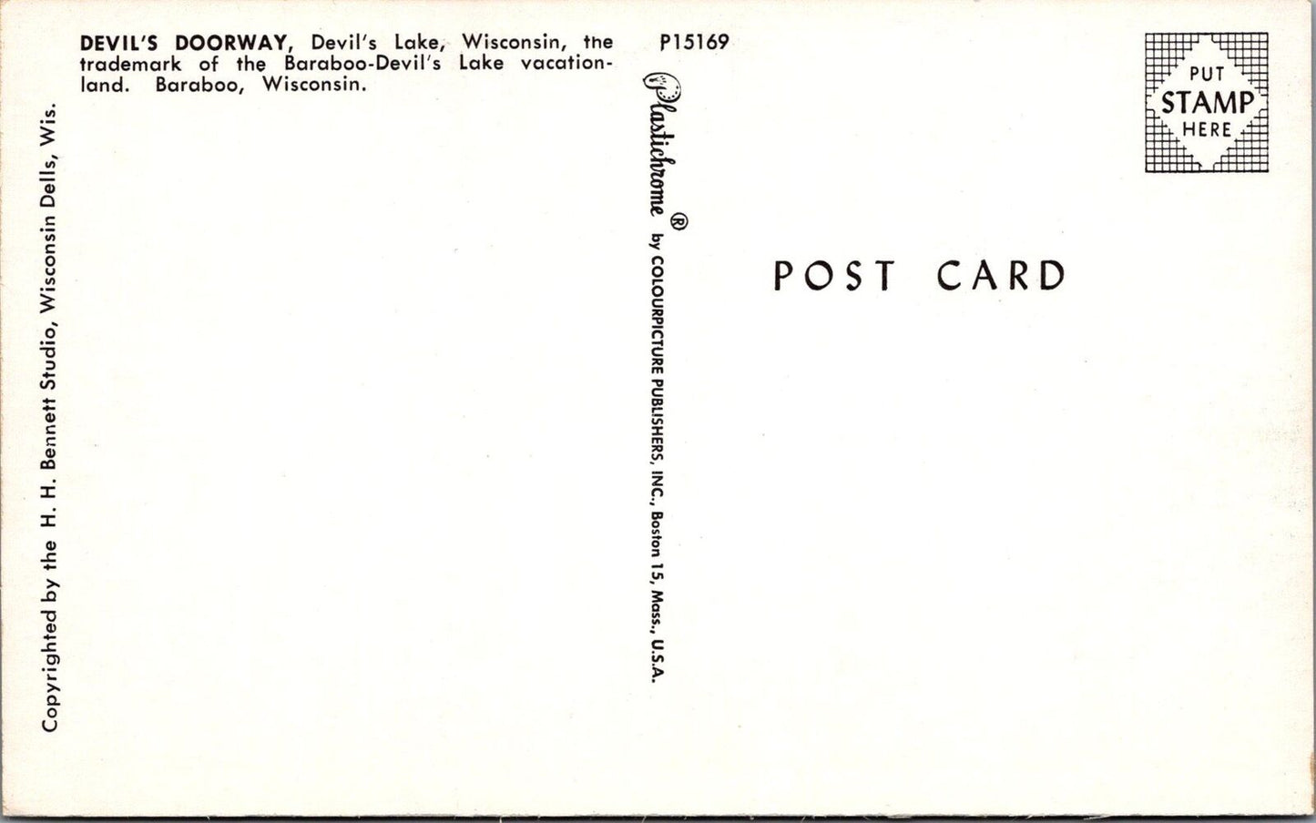 ZAYIX Postcard Devil's Doorway Devil's Lake Baraboo Wisconsin 090222PC95