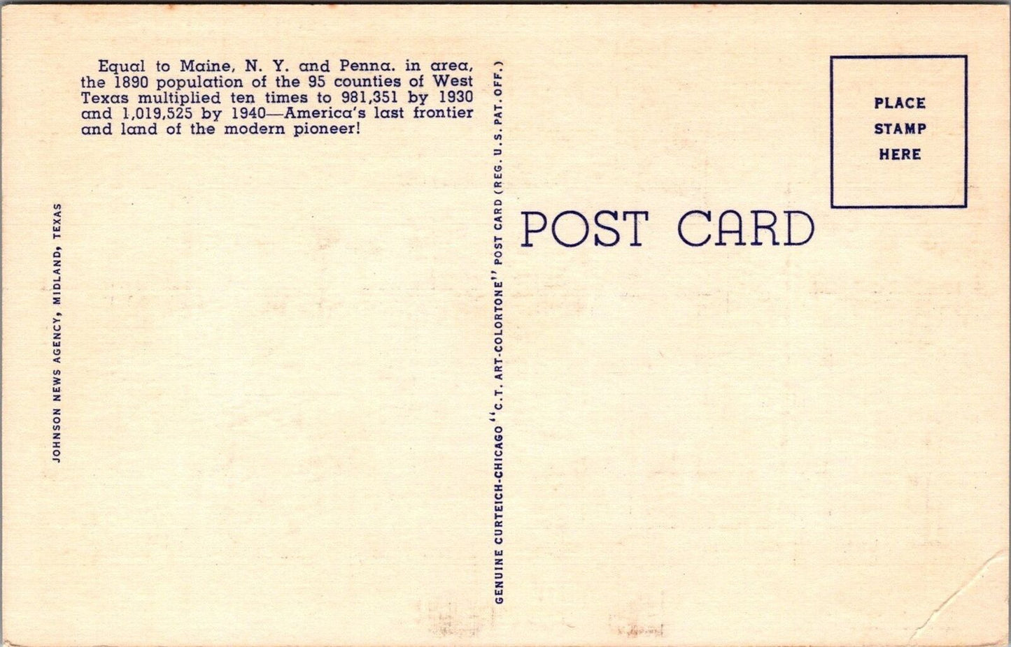 ZAYIX Postcard Lamesa Texas Greetings Oil Well Architecture Alamo 083022PC35