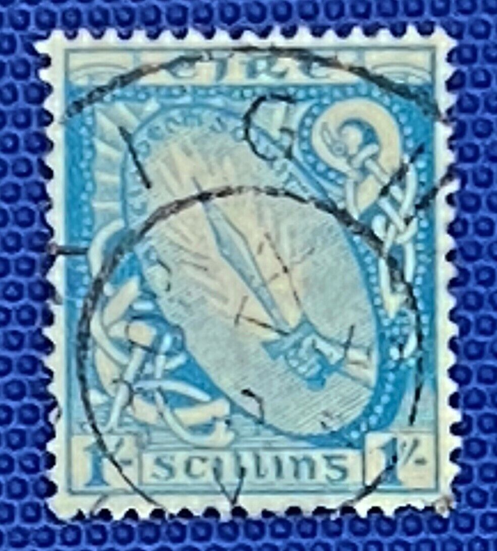 Ireland 117 used 1sh blue "Sword of Light" WMK 262