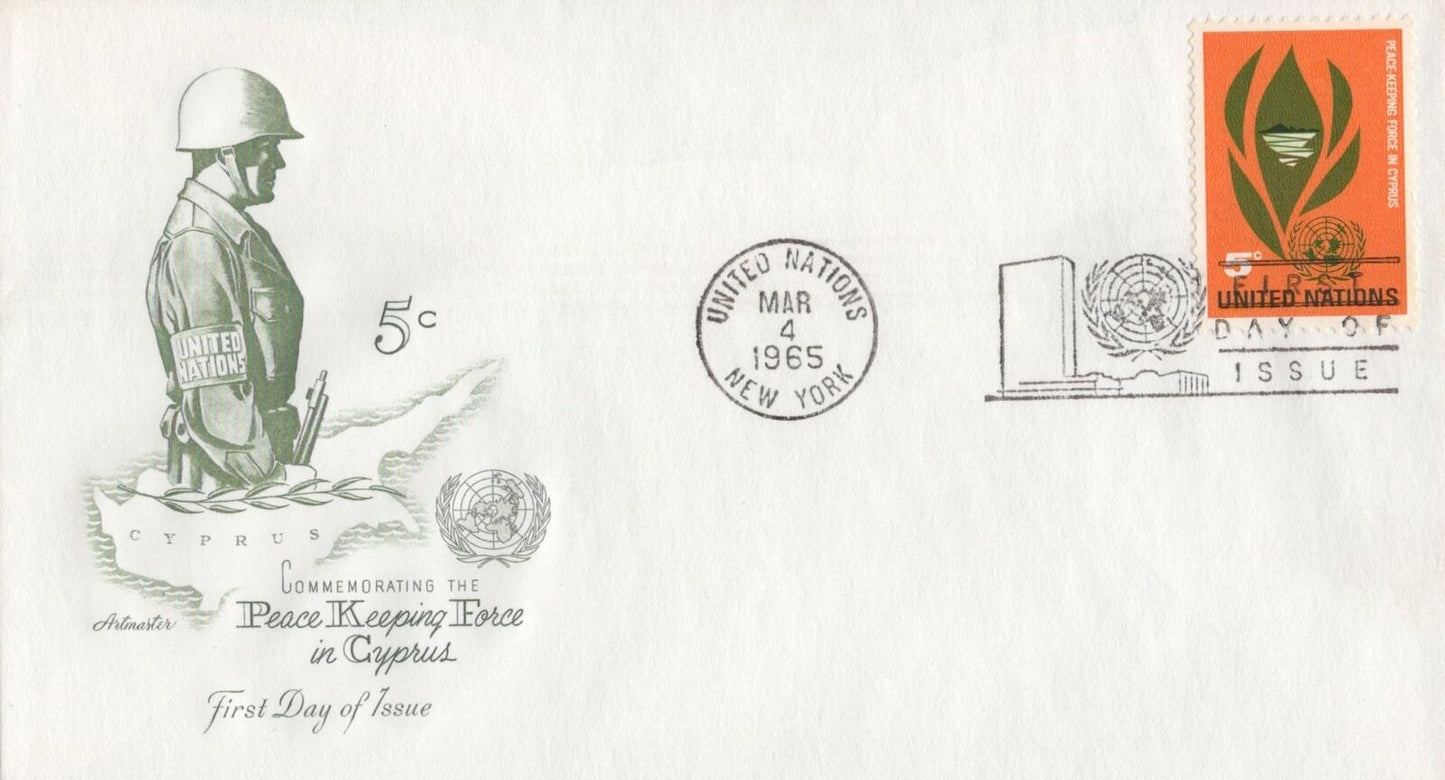 United Nations FDC Cyprus Peacekeeping - Artmaster cachet 031823-SM111M