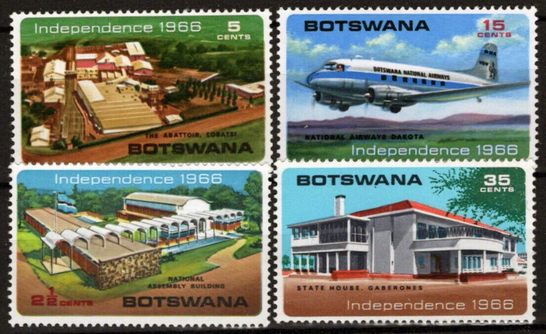 Botswana 1-4 MNH Architecture Aviation Planes 062723S89