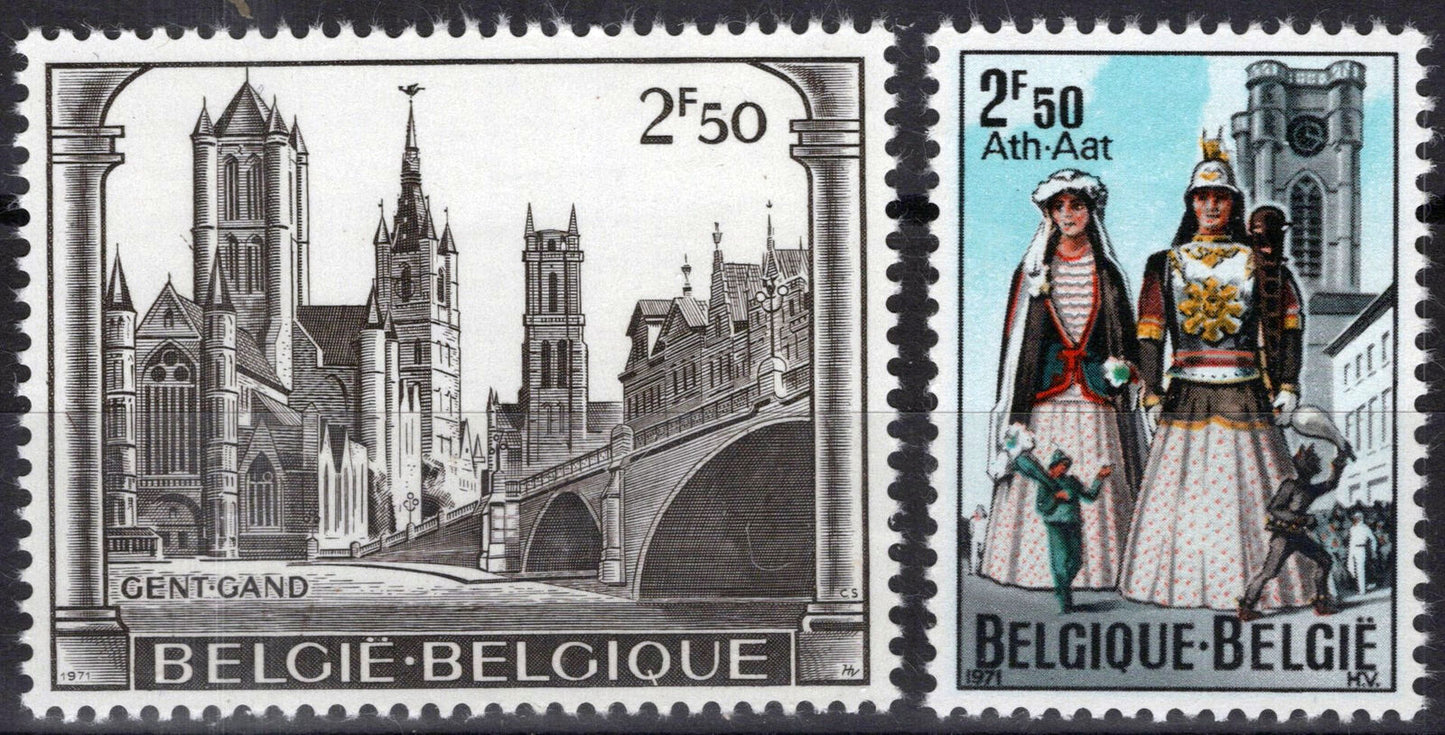Belgium 809-810 MNH Festival Folklore The Giants of Ath Ghent ZAYIX 071823S149M