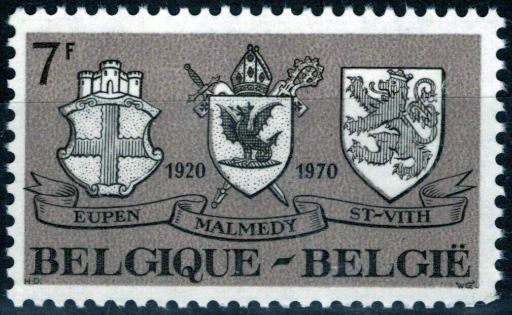 Belgium 795 MNH Coat of Arms Eupen Malmedy Saint Vith ZAYIX 071823S136M