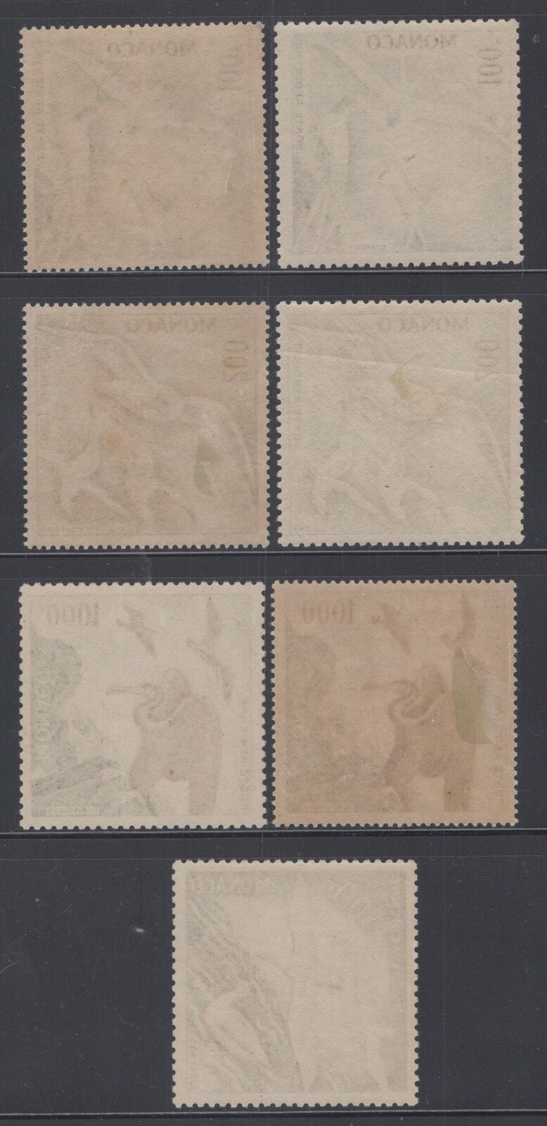 Monaco C41-C44, C41a-C44a MLH Birds Perf 11 & 13 types 092222SM62