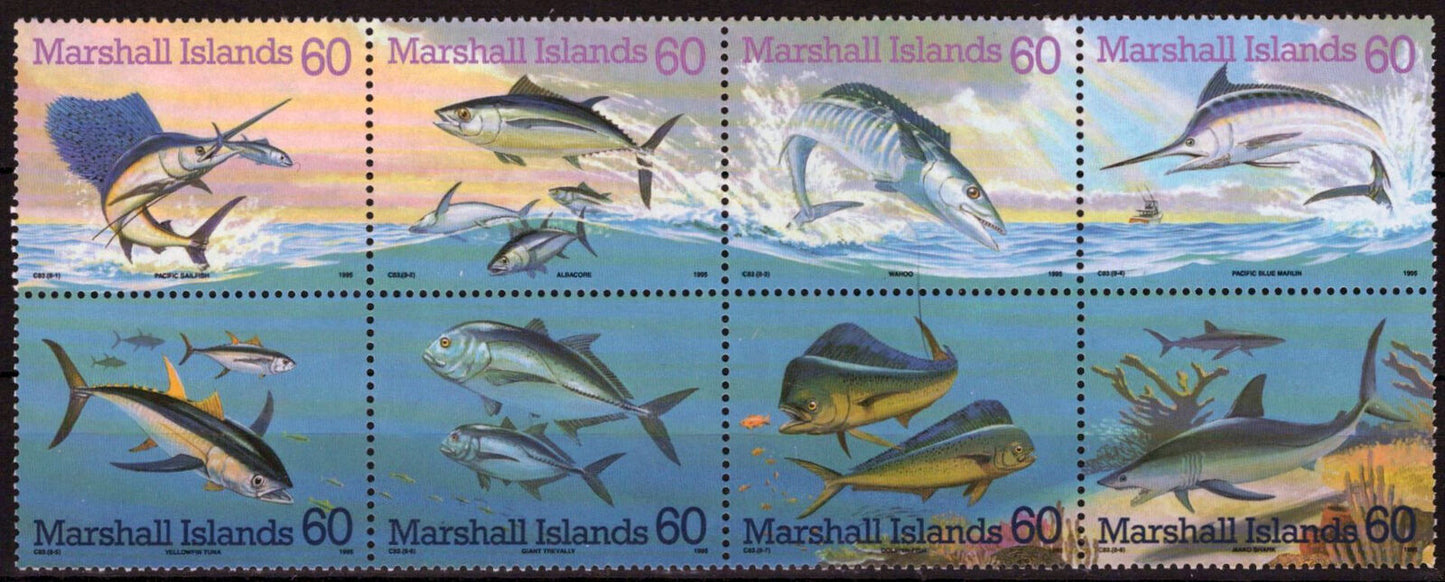 Marshall Islands 595 MNH Pacific Game Fish Marine Life 092523SM59M