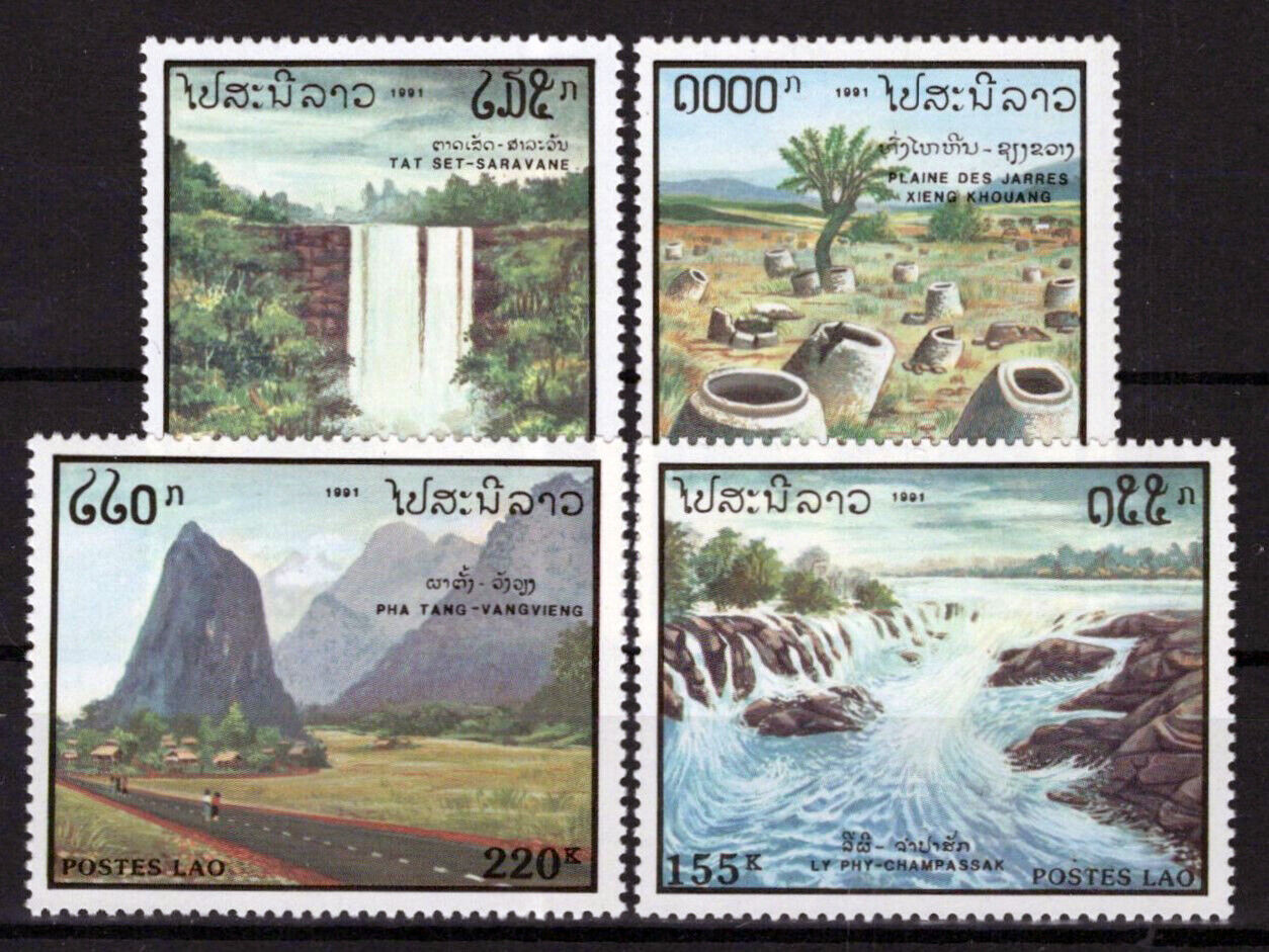 Laos 1028-1031 MNH Tourism Waterfalls Landmarks