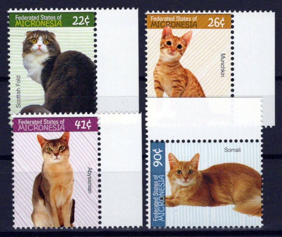 Micronesia 751-754 MNH Domestic Cats Pets Animals ZAYIX 0124S0261M