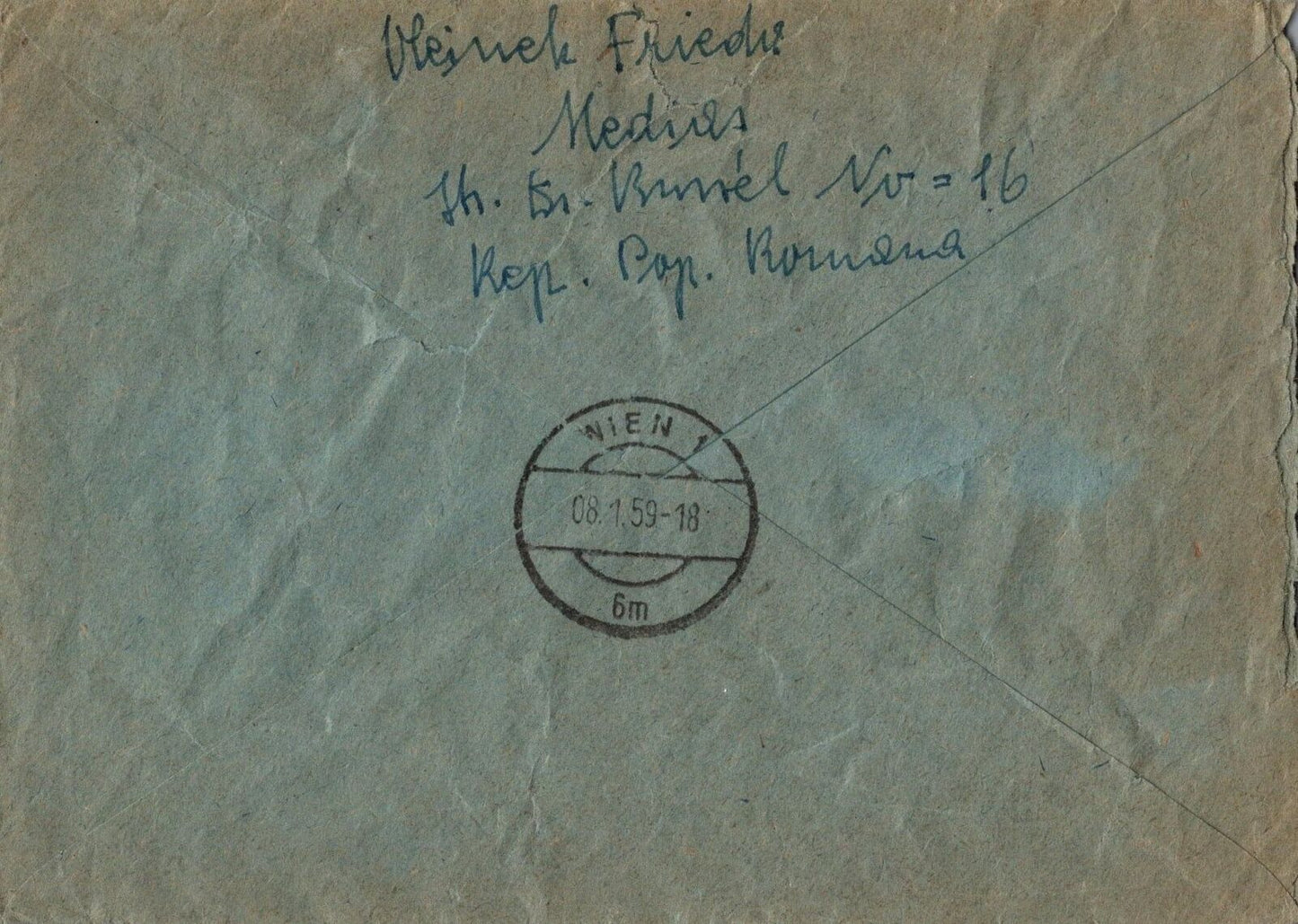 Romania Cover 1959 3.30L Registered to Austria Flowers