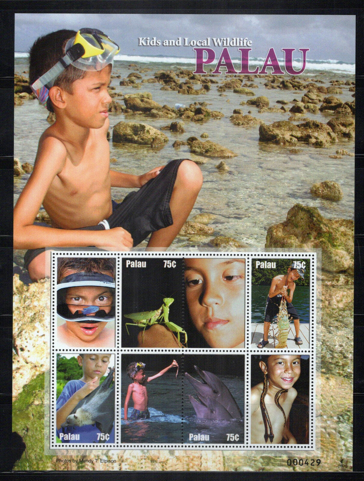 Palau 919 MNH Children & Wildlife Insects Reptiles