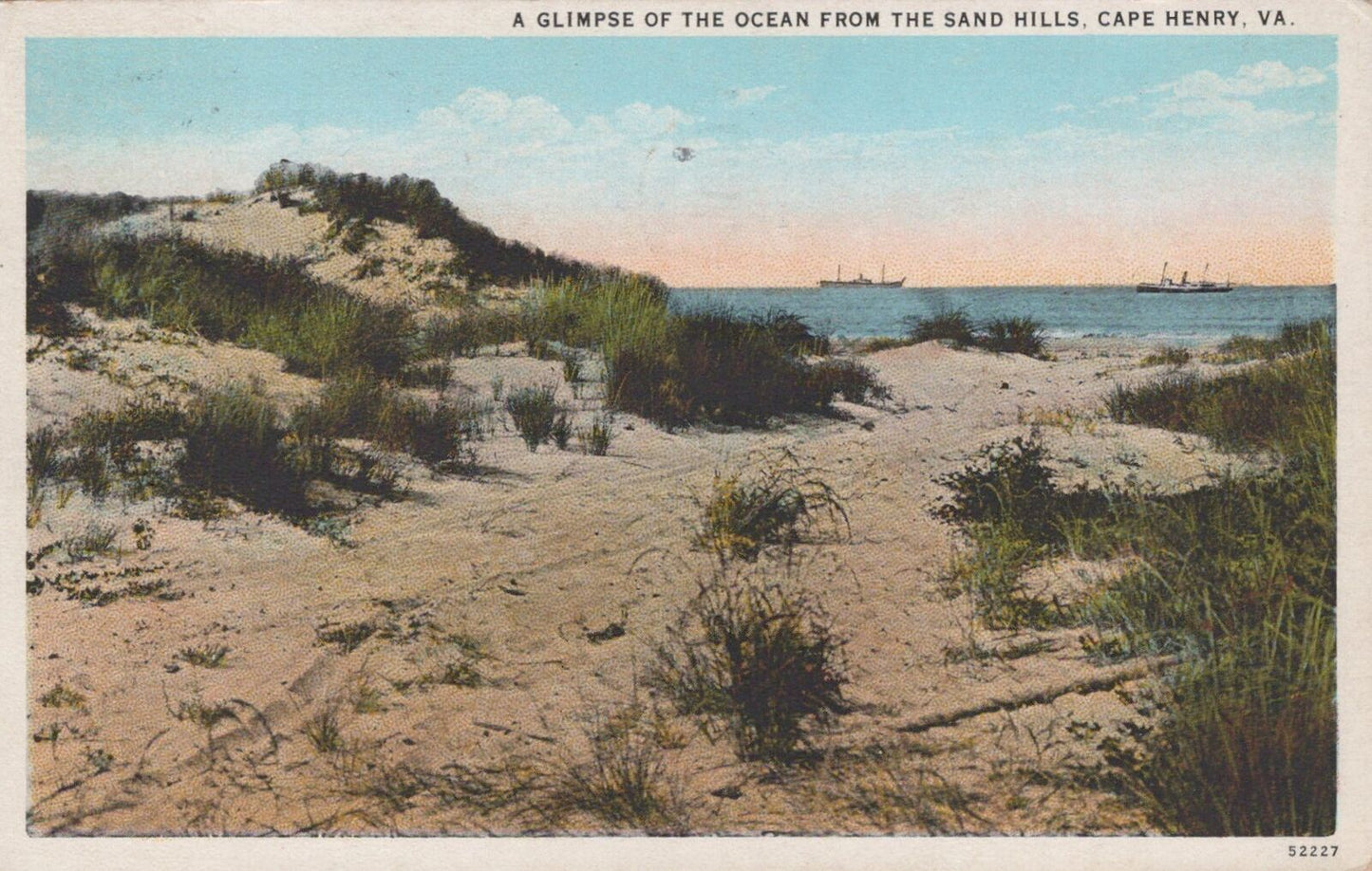 ZAYIX US Postcard Citizen Training Camp slogan Ocean, Cape Henry VA 0324M0356