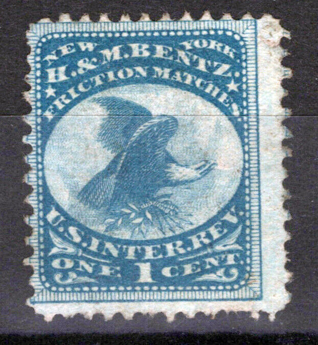 US Revenue Match Stamps RO28a F/VF sound, H&M Bentz ZAYIX 0924MAR111