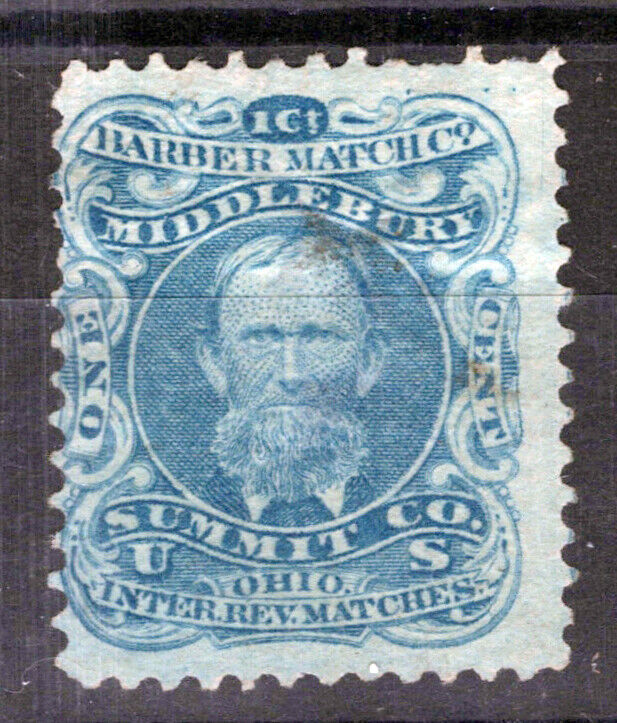 US Revenue Match Stamps RO17a Barber Match Co., large thins ZAYIX 0924MAR103