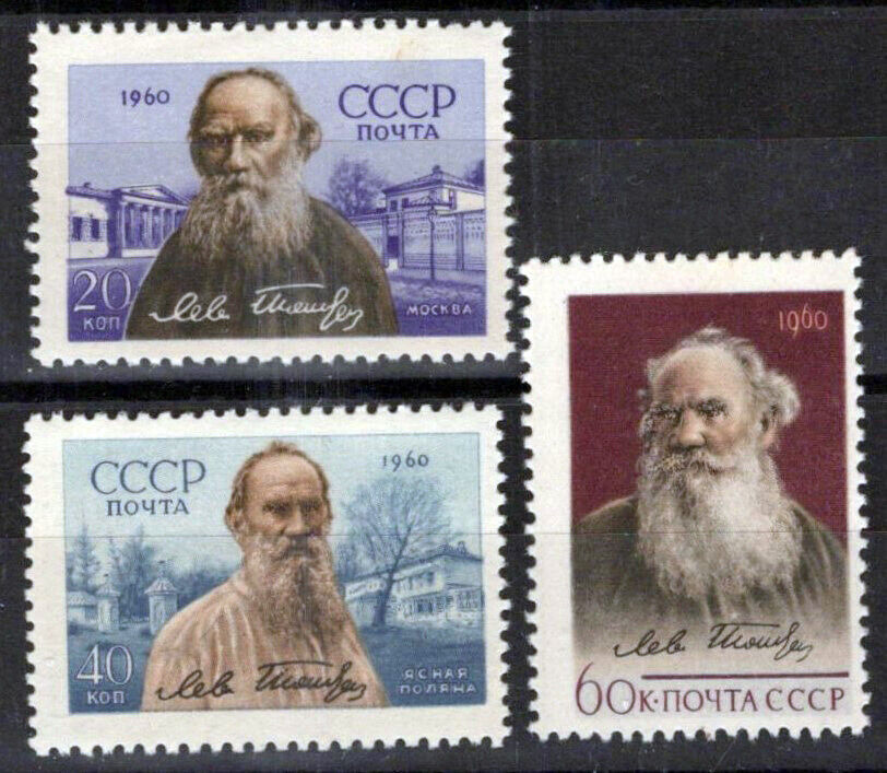 Russia 2391-2393 MNH Leo Tolstoy Writer ZAYIX 1024S0238