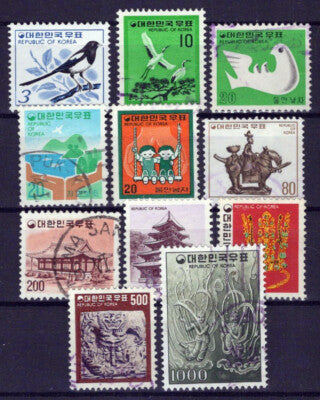 Korea 1088-1103 Used/MH Tourism Birds Architecture Nature ZAYIX 0701S0052