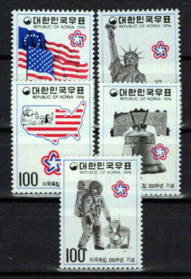 Korea 1034-1038 MNH American Bicentennial Flags Astronauts ZAYIX 0701S0044