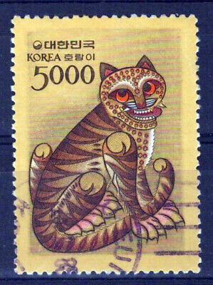Korea 1201 Used Tiger Folk Painting Art ZAYIX 0701S0059