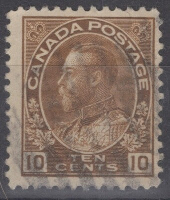 Canada 118 used 1925 10c bister brown George V Admiral ZAYIX 060222S162