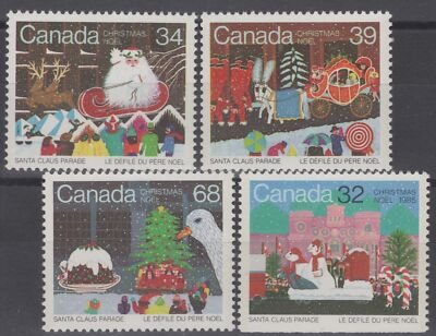 Canada 1067-1070 MNH 1985 Christmas / Noel Birds Parade Art ZAYIX 060222S175M