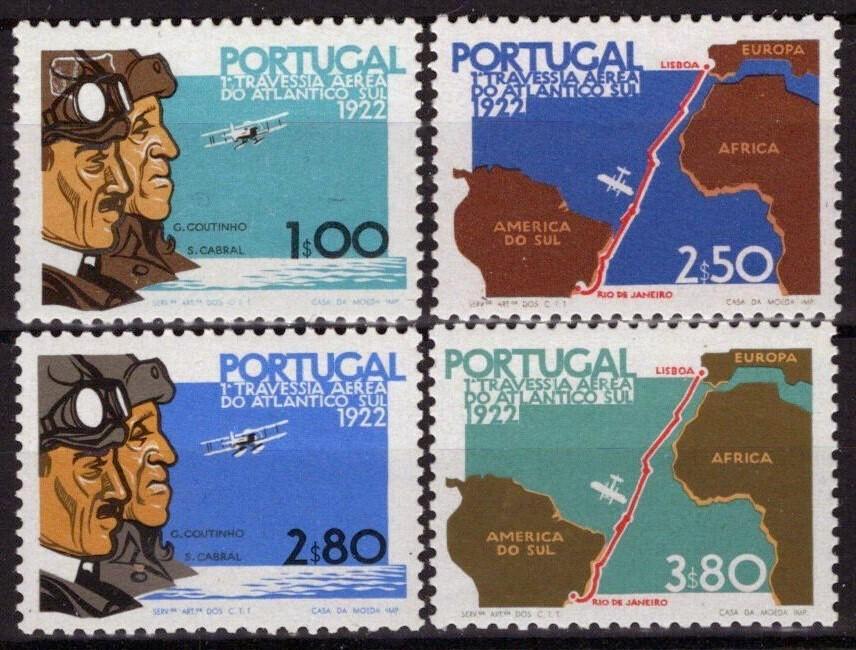 Portugal 1160-1163 MNH Scadura Cabral Gago Coutinho Planes ZAYIX 031023S136M