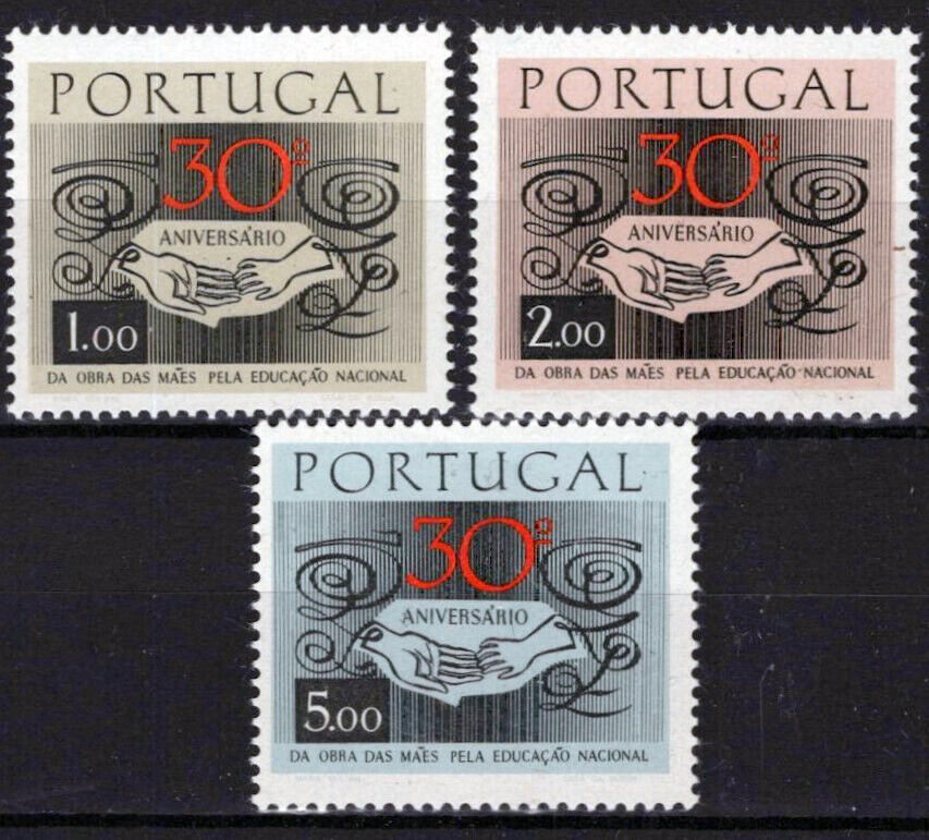 ZAYIX Portugal 1022-1024 MNH Natl. Education Mother Children's Hands 031023S121
