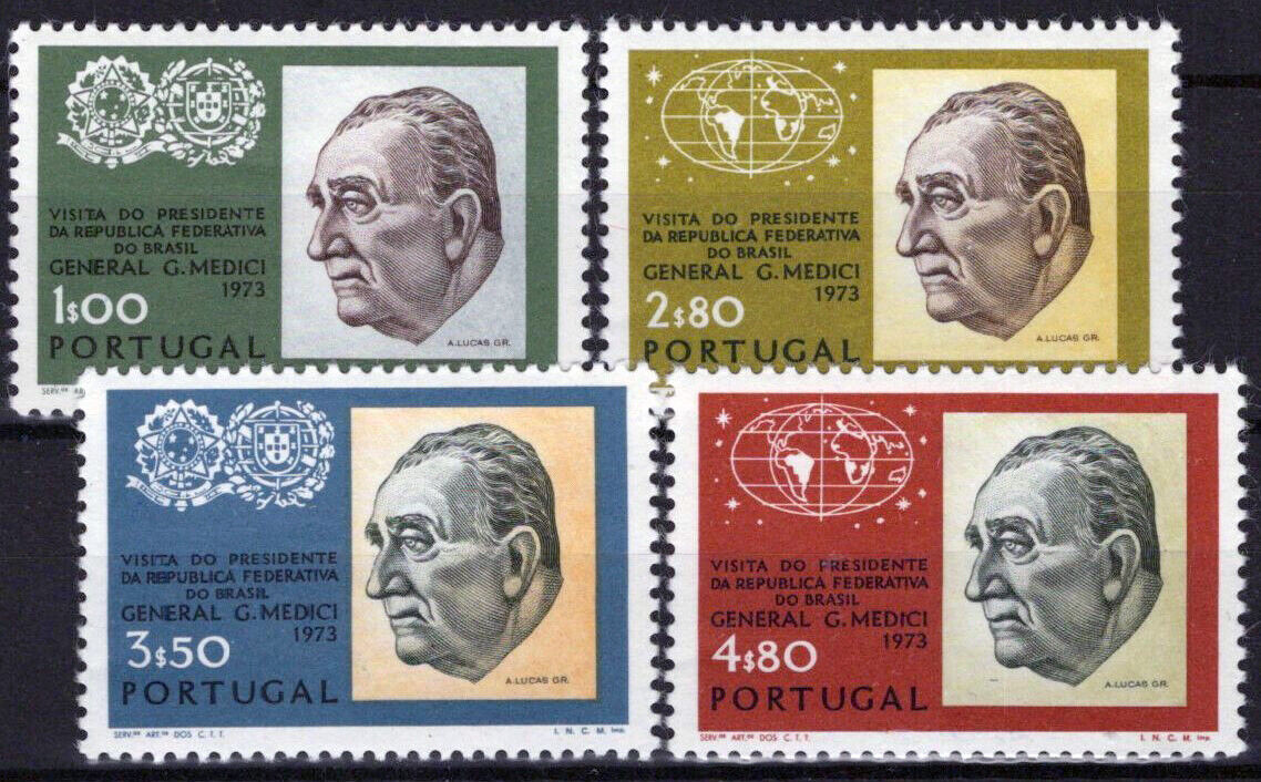 ZAYIX Portugal 1173-1176 MNH Gen Emilio Garrastazu Medici President 031023S135M