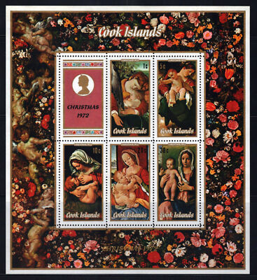 Cook Islands 334a MNH Christmas Flowers Angels Madonna & Child ZAYIX 110422SL06