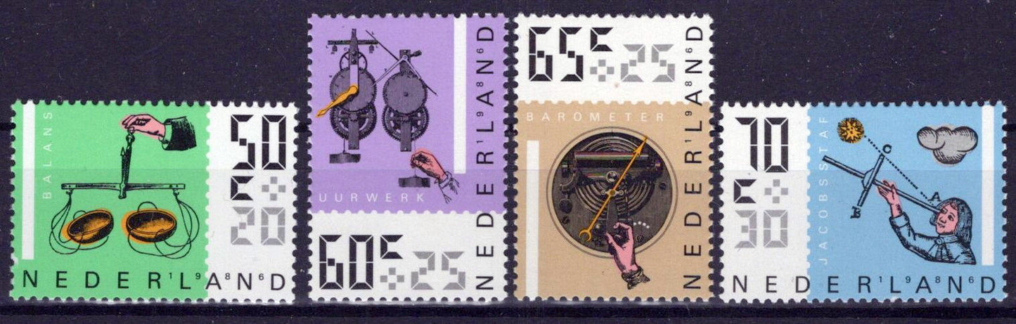 Netherlands B619-B622 MNH Antique Measuring Instruments Zayix Stamps 0225S0329