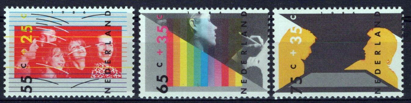 Netherlands B623-B625 MNH Semi-Postal Music Visual Arts Zayix Stamps 0225S0330