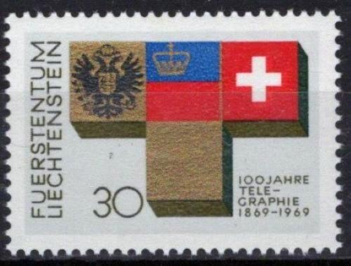 Liechtenstein 461 MNH 1969 Telegraph System Centennial ZAYIX 113022S49M