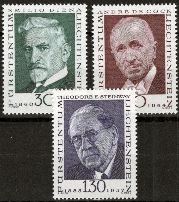 Liechtenstein 509-511 MNH 1972 Pioneers of Philately ZAYIX 113022S51M