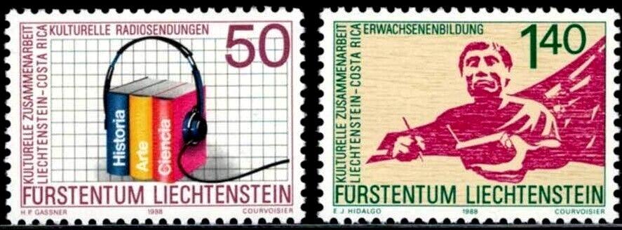 Liechtenstein 886-887 MNH Cultural Cooperation Joint Costa Rica ZAYIX 031622S32