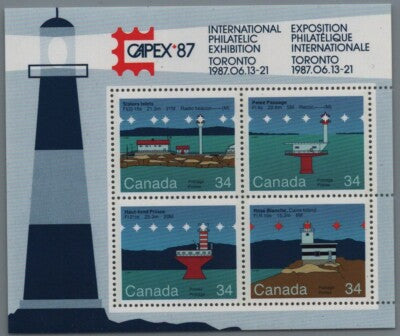 Canada 1066b MNH Lighthouses - CAPEX '87 souvenir sheet ZAYIX 041322SM177M