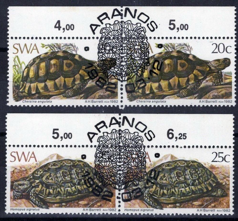 South West Africa SWA 487-490 CTO Tortoise Reptiles 092022S87 ZAYIX 0920252S87
