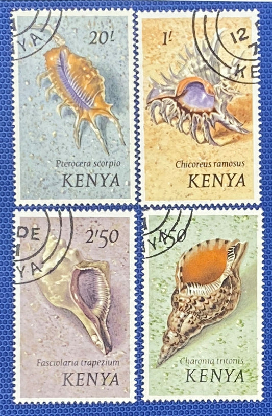 Kenya 45-47, 50 Used 1971 CTO Seashells Marine Life High Values ZAYIX 012822S58M