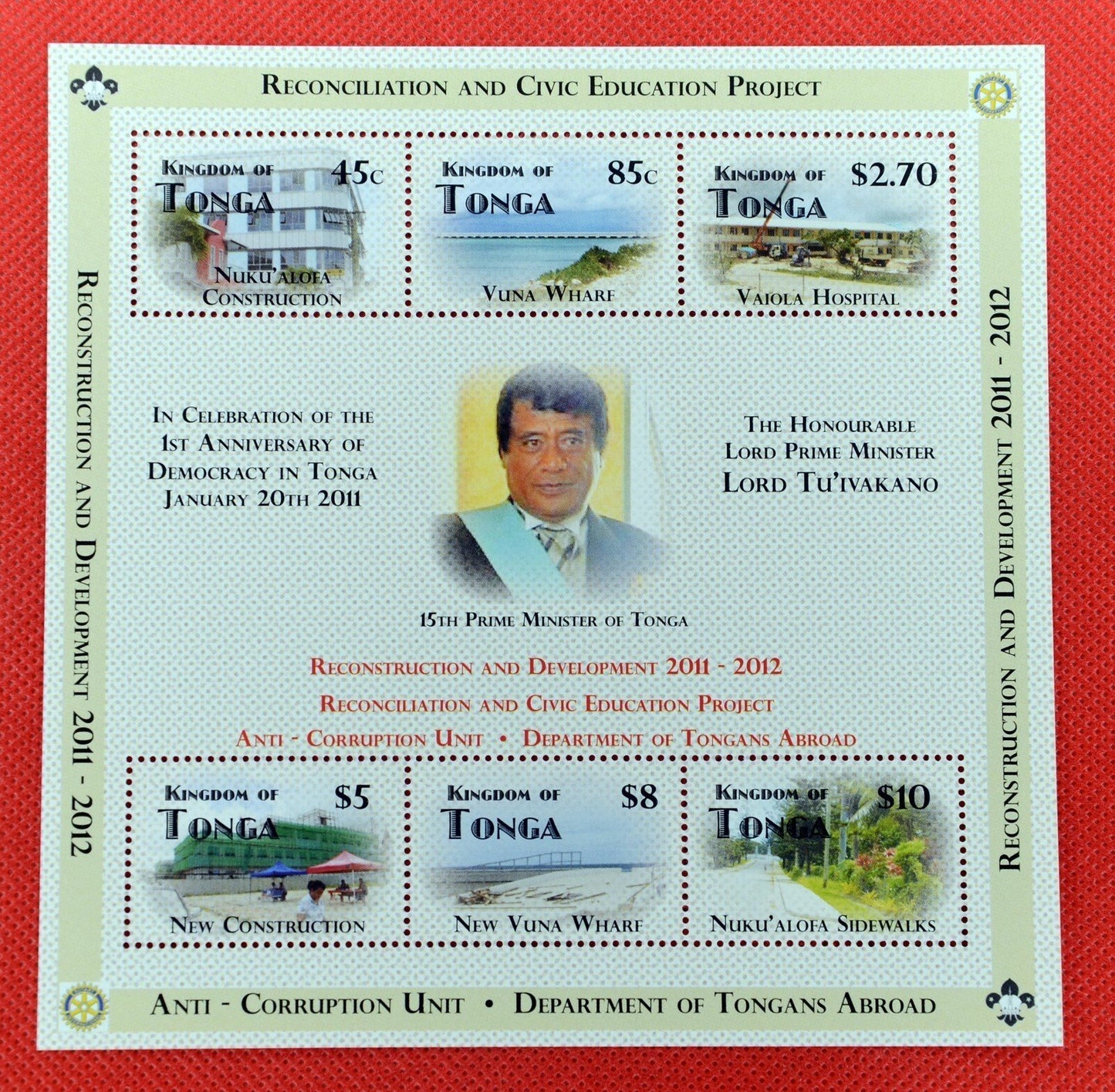Tonga Democracy 1st Anniversary - Prime Minister Tu'Ivakano Sc# 1177 MNH ZAYIX