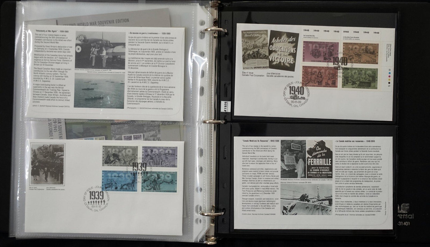 Canada World War II Military Thematic Collection Stamps/FDC ZAYIX 050623MIL12