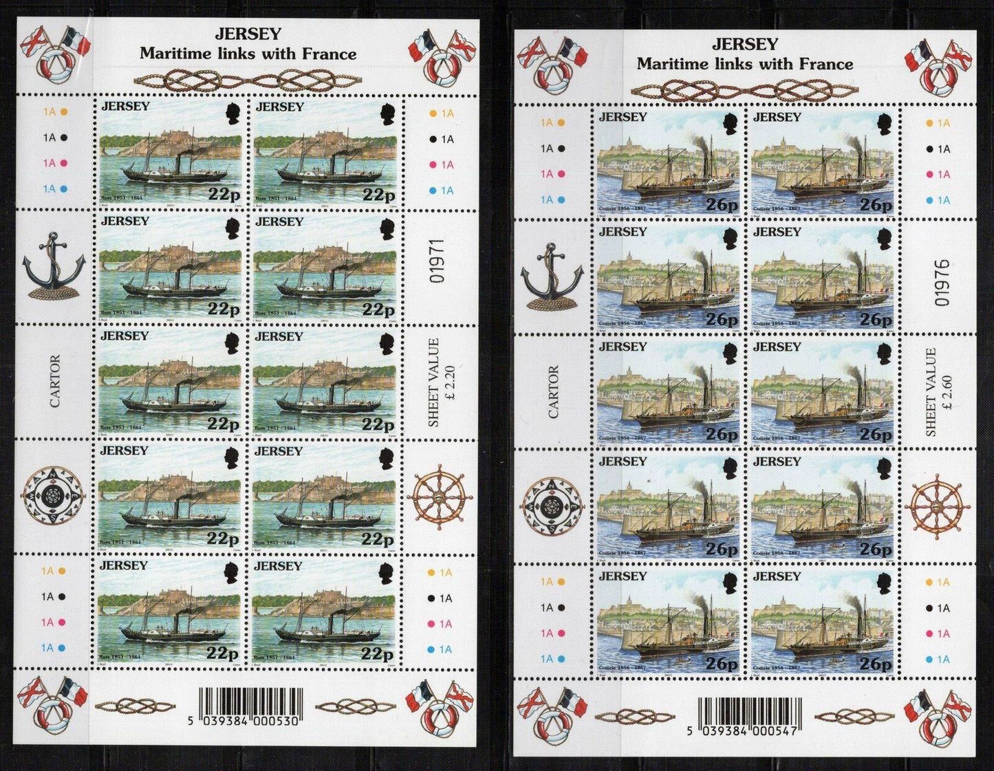 Jersey 975-980 MNH Ships Maritime ZAYIX 0324L0091M
