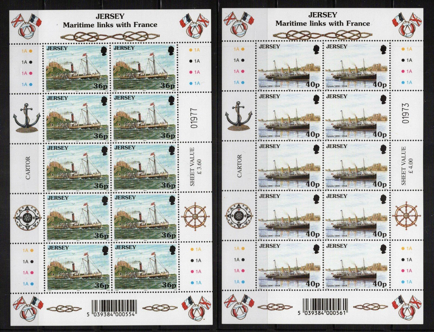 Jersey 975-980 MNH Ships Maritime ZAYIX 0324L0091M