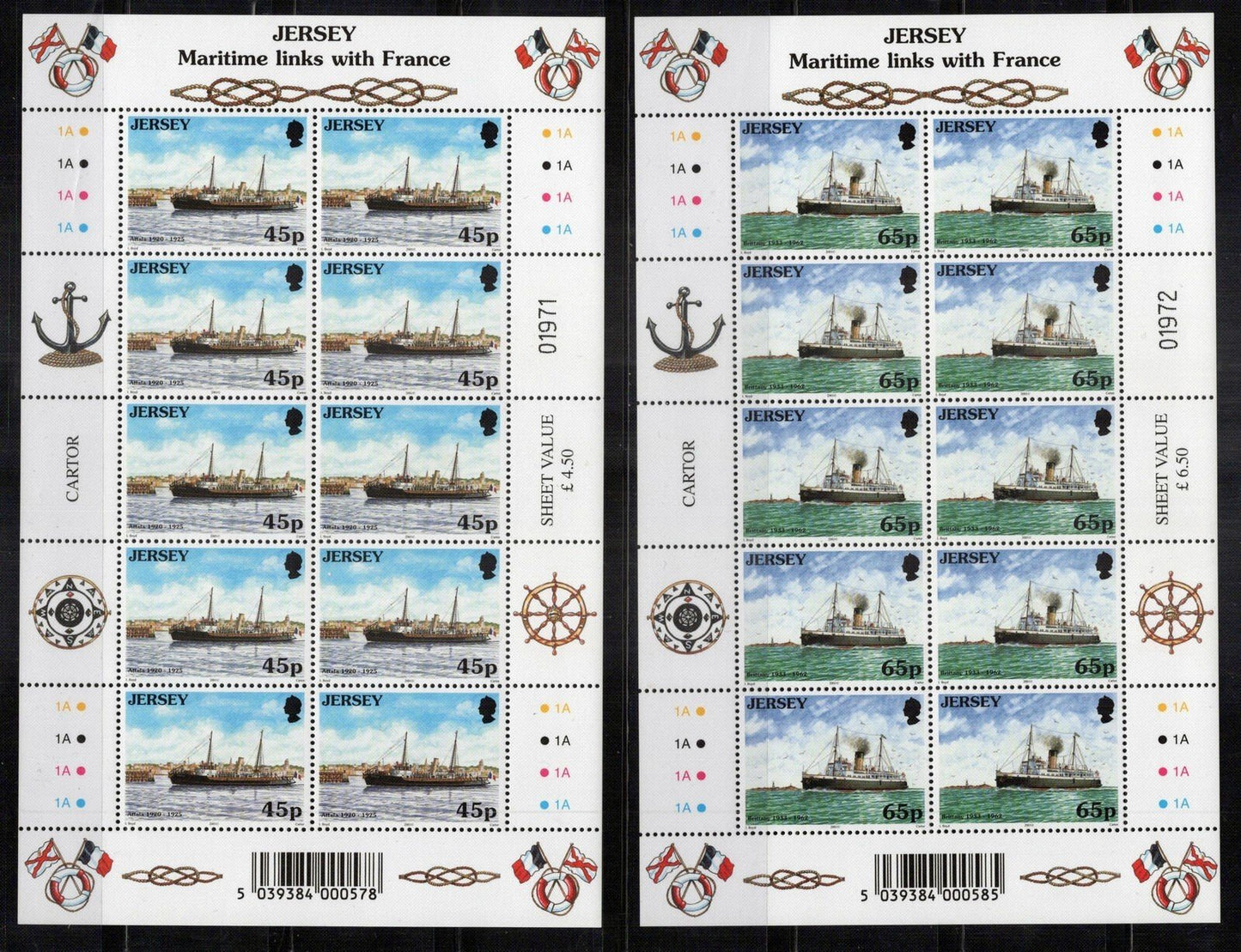 Jersey 975-980 MNH Ships Maritime ZAYIX 0324L0091M