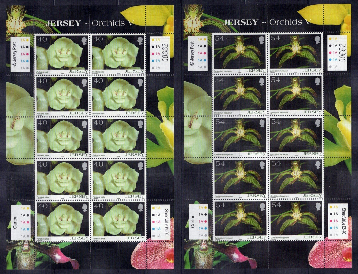 Jersey 1123-1128 MNH Flowers Orchids Plants ZAYIX 0324L0092