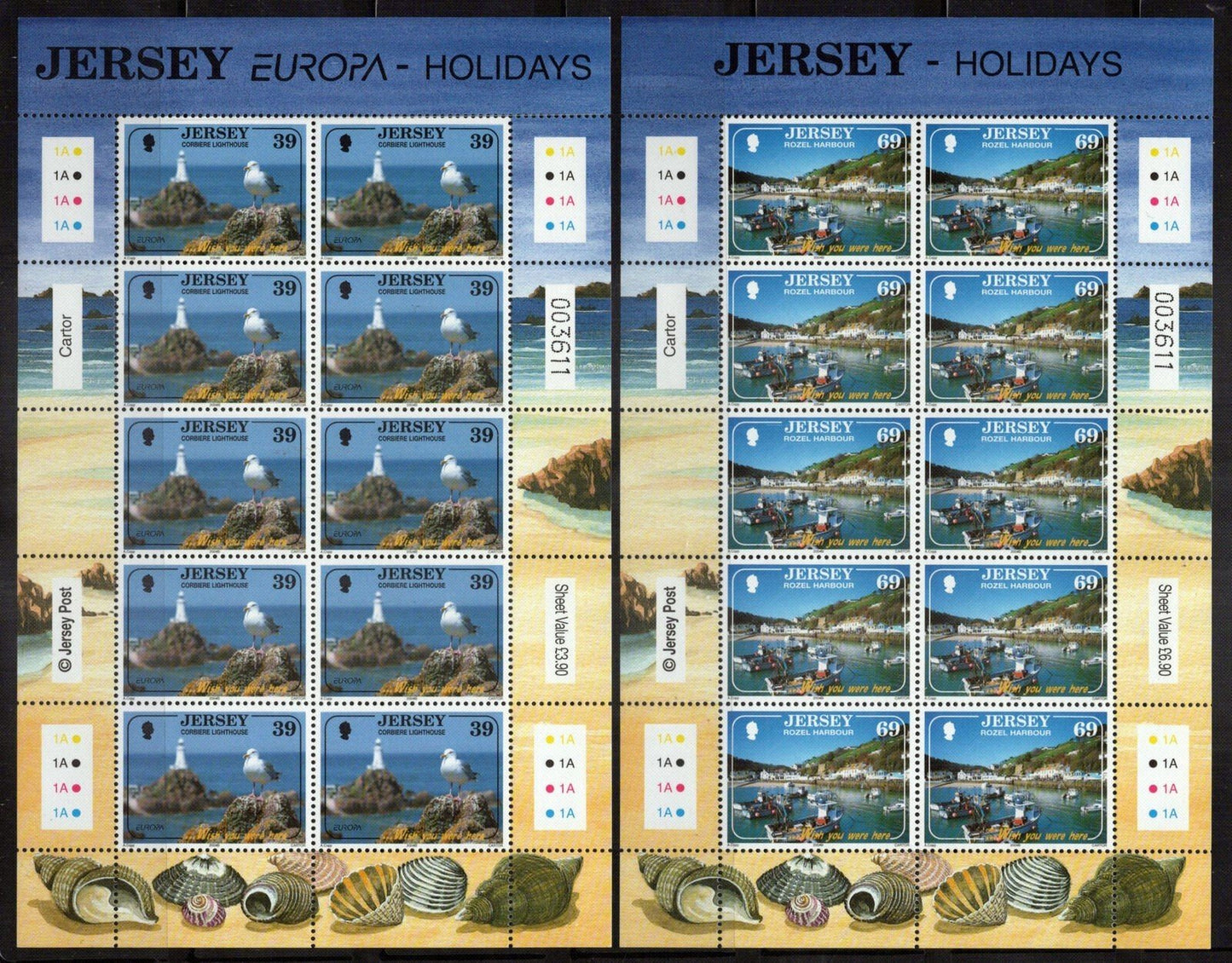 Jersey 1112-1115 MNH Sailing Ships Boats Lighthouse Tourism ZAYIX 0324L0100M