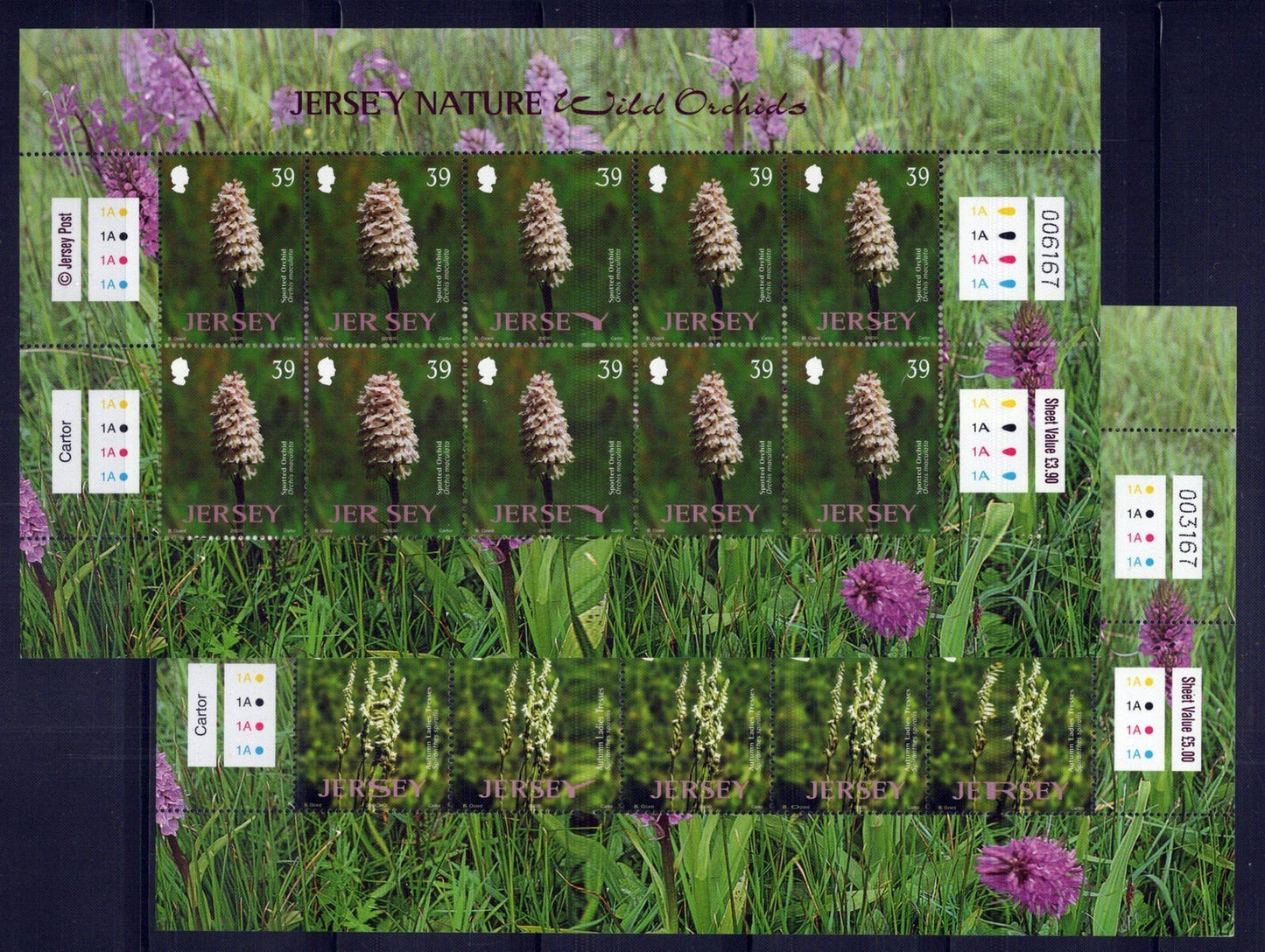 Jersey 1078-1083 MNH Wild Orchids Flowers Plants Nature ZAYIX 0324L0095