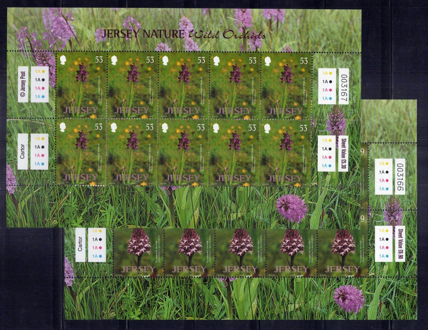 Jersey 1078-1083 MNH Wild Orchids Flowers Plants Nature ZAYIX 0324L0095
