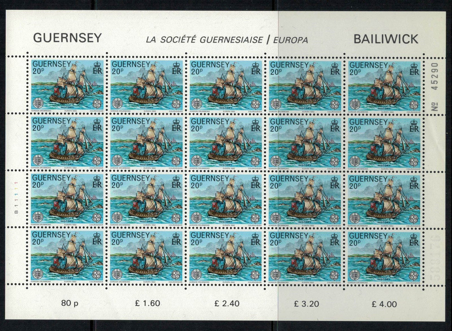 Great Britain Guernsey 241-242 MNH Europa CEPT ships sheets ZAYIX 072422SL16
