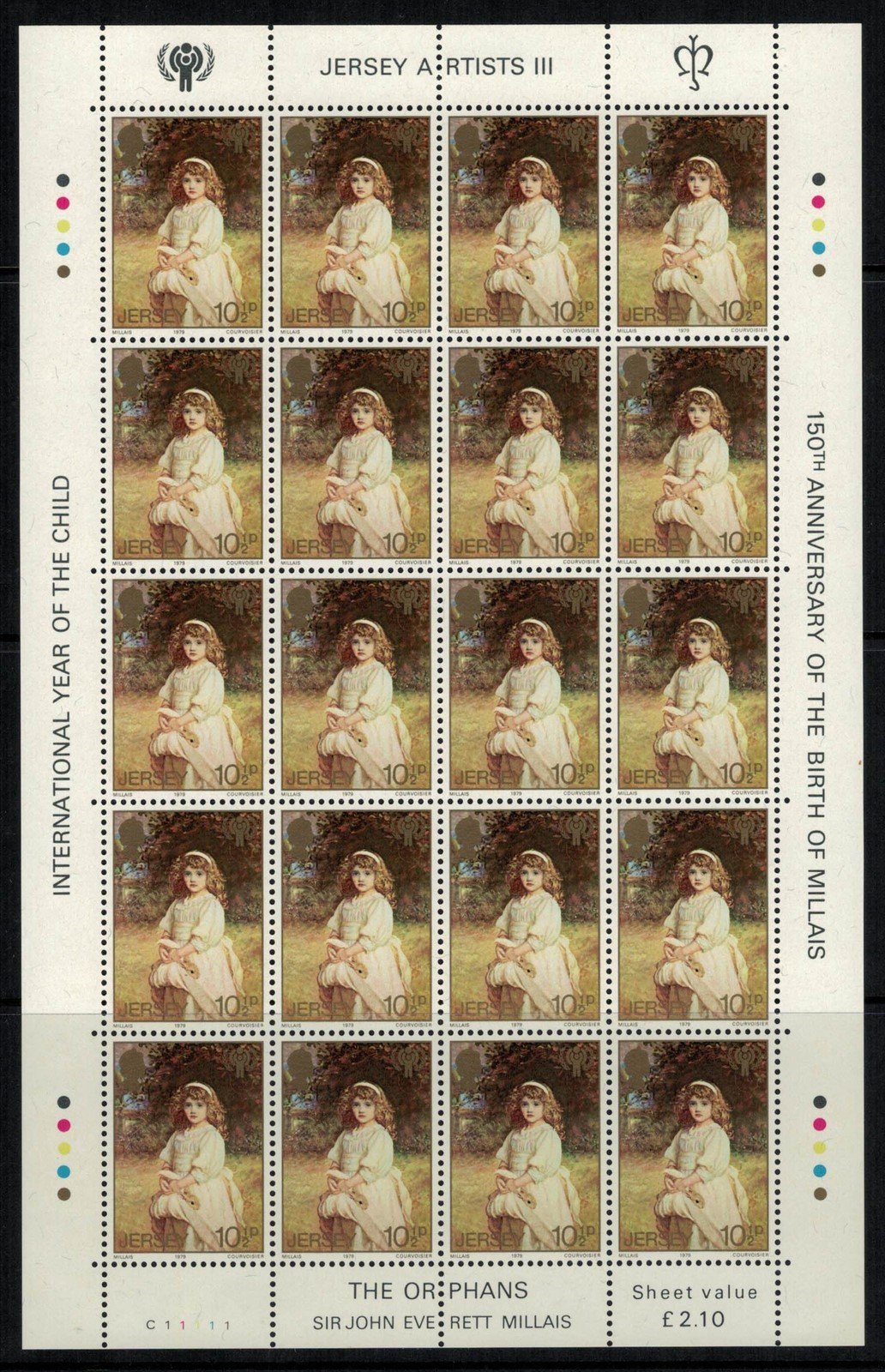 ZAYIX - Great Britain Jersey 213-216 MNH sheets Year of Child - Art 072422SL11